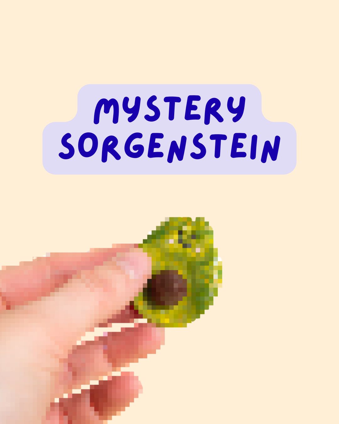 Handgemachter Polymer Clay Sorgenstein für Selbstliebe, ADHS Stressabbau und Autismus