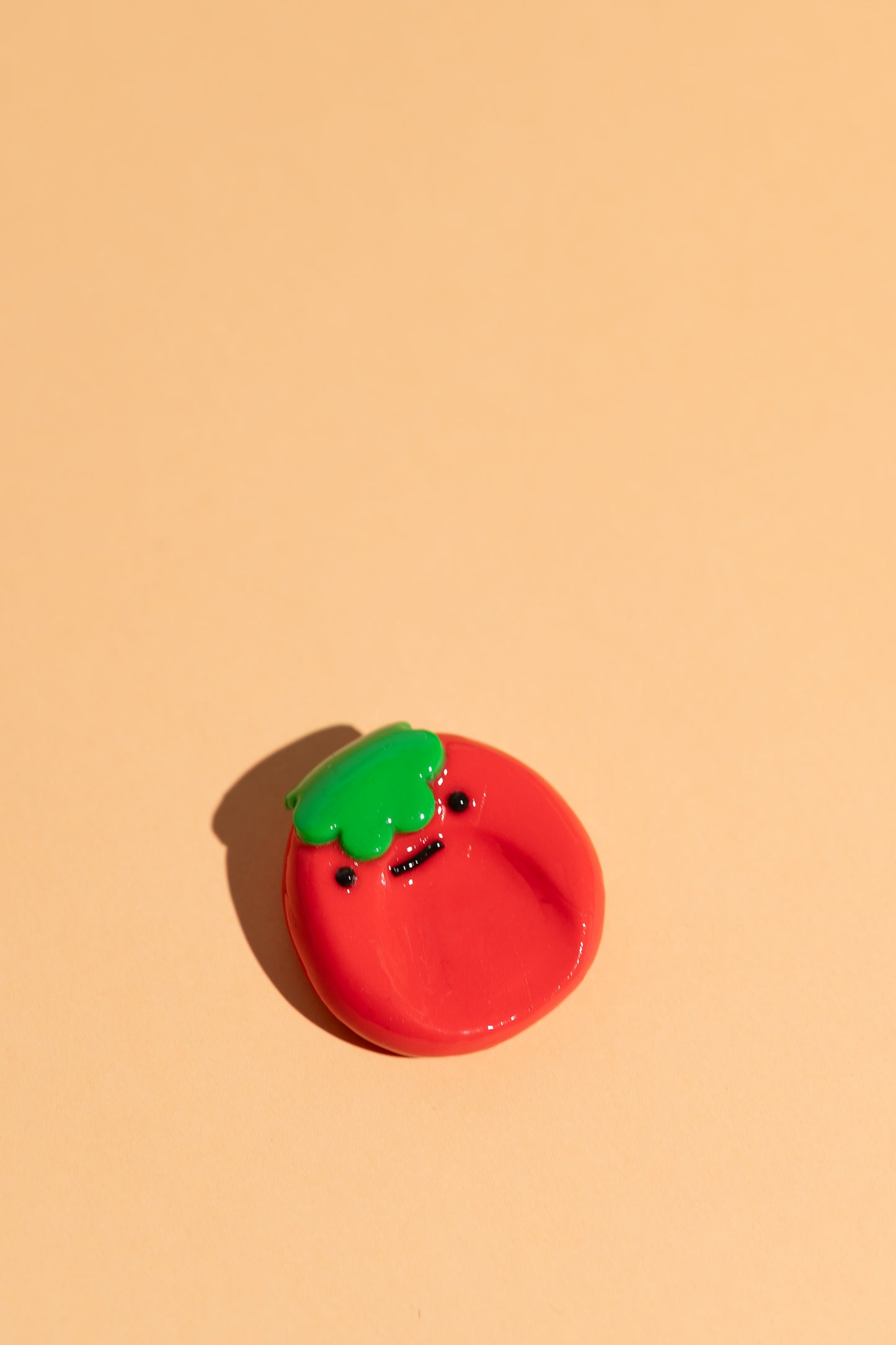personalisierter Sorgenstein Tomate aus Polymer Clay Fidget Toy