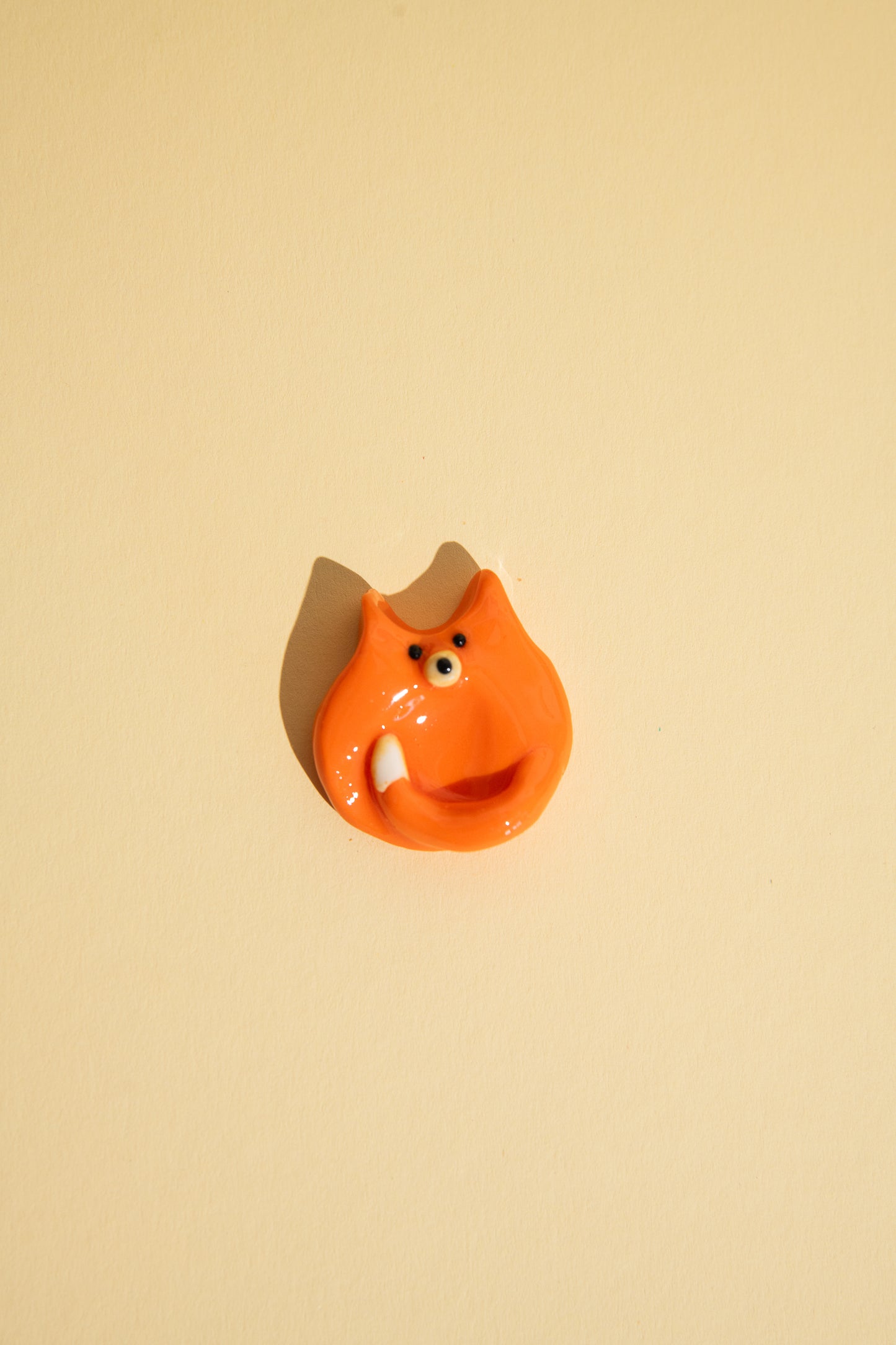 Niedlicher Fuchs Fidget Toy Sorgenstein aus Polymer Clay für Fokus und innere Ruhe