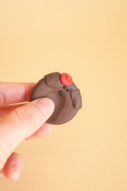 Niedlicher Hund Fidget Toy Sorgenstein aus Polymer Clay für mentale Entspannung und Stressabbau