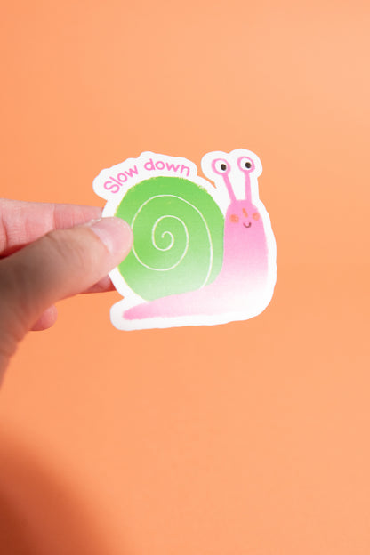 Sticker Schnecke "Slow Down"