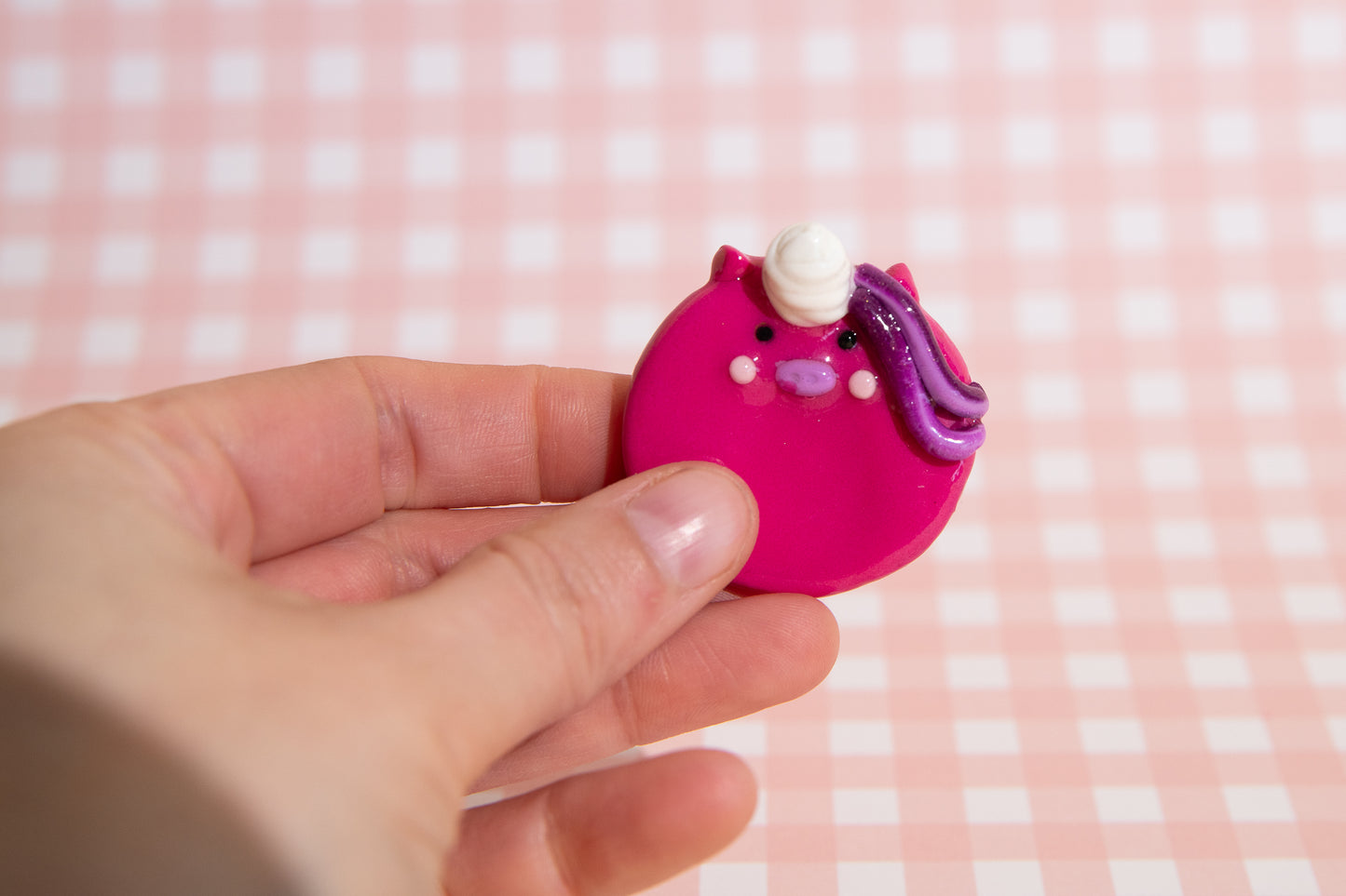 Handgemachter Polymer Clay Sorgenstein für ADHS Selbstregulation